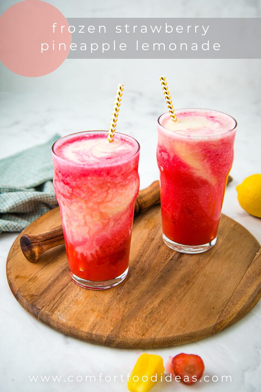 Frozen Strawberry Pineapple Lemonade Comfort Food Ideas Drinks