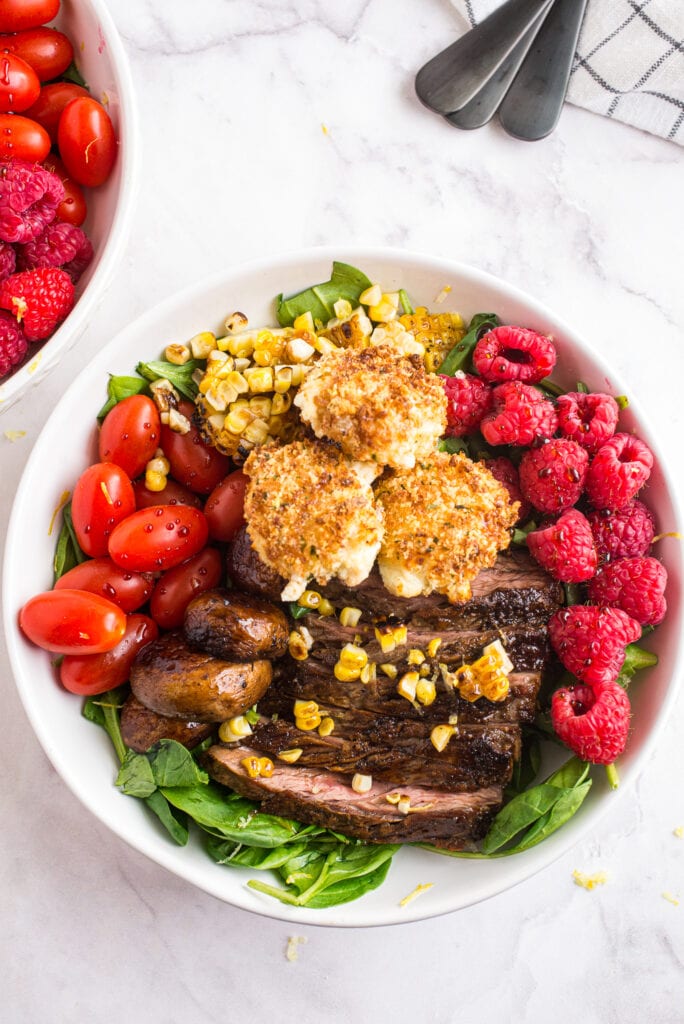 Closeup of Balsamic Steak Salad