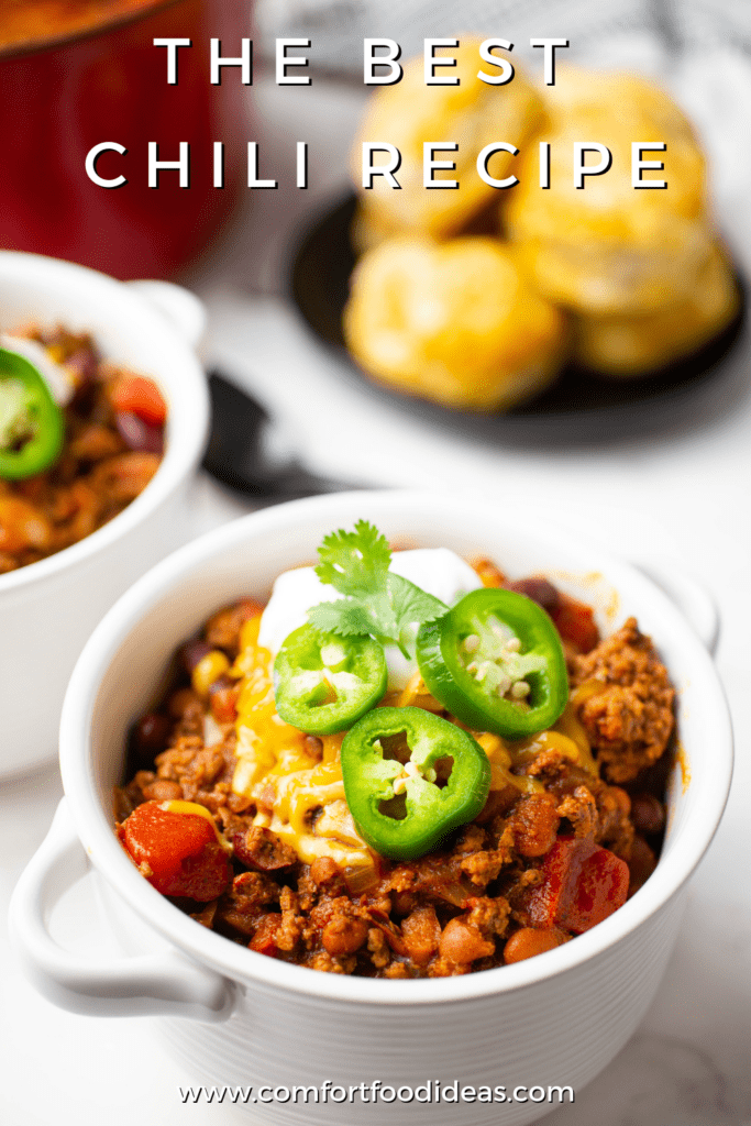 Pinterest pin for The Best Chili