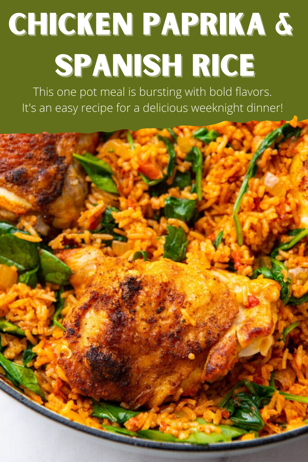 Chicken Paprika and Spanish Rice Comfort Food Ideas One Pot Meal