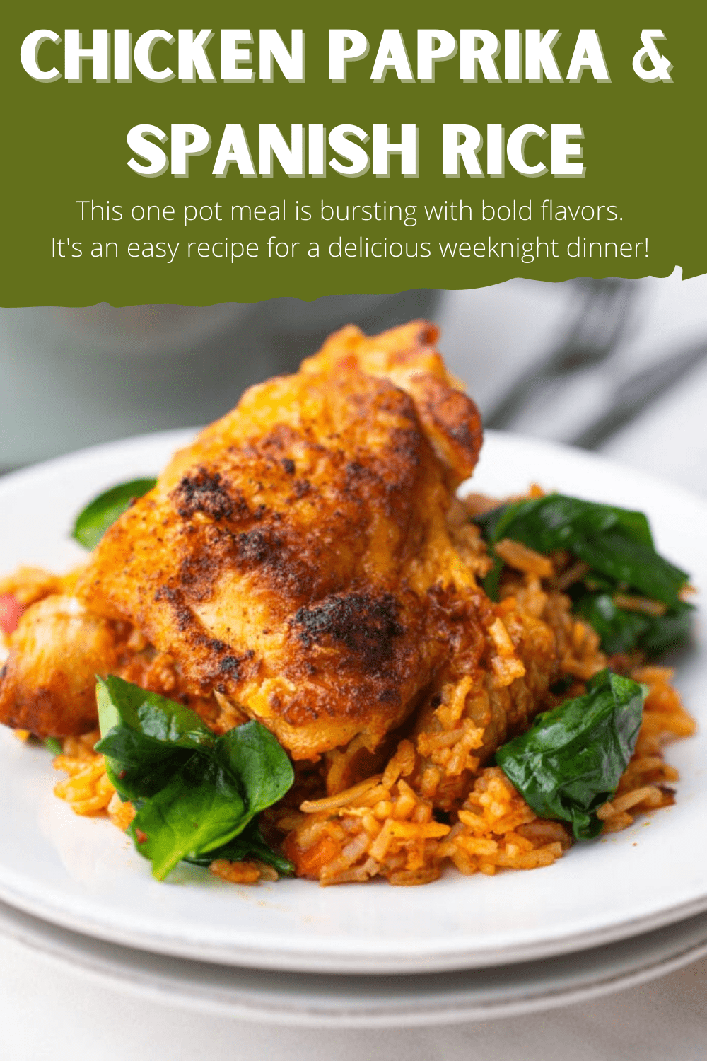 Chicken Paprika and Spanish Rice Comfort Food Ideas One Pot Meal